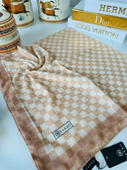 Vakko Dama Monogram Pamuk İpeksi Eşarp 38442 - Somon - Organic ScarfsOrganic Scarfs